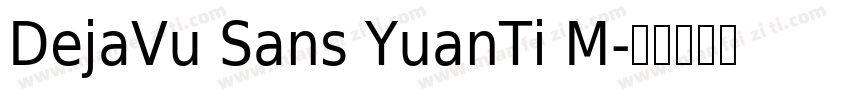 DejaVu Sans YuanTi M字体转换